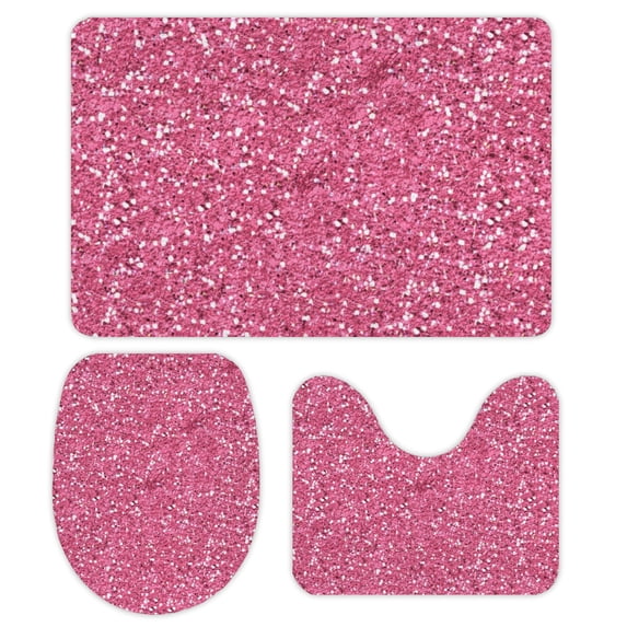 GZHJMY Bathroom Mat set of 3,3 Pieces Bath Mats Set for Bathroom, Vintage Style Non-Slip Washable Cover Floor Rug Decorations for Kitchen Bathroom Bedroom