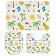 thumbnail image 1 of GZHJMY Bathroom Mat set of 3， Cute Summer Beach Crab Coconut Tree Season Seamless 3 Pieces Bath Mats Set for Bathroom, Vintage Style Non-Slip Washable Cover Floor Rug Decorations for Bathroom, 1 of 6