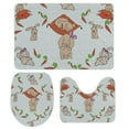thumbnail image 1 of GZHJMY Bathroom Mat set of 3， Postcard depicting different rabbits and carrots . 3 Pieces Bath Mats Set for Bathroom, Vintage Style Non-Slip Washable Cover Floor Rug Decorations for Bathroom, 1 of 6