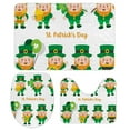 thumbnail image 1 of GZHJMY Bathroom Mat set of 3， St. Patrick's Day Flat Clipart 3 Pieces Bath Mats Set for Bathroom, Vintage Style Non-Slip Washable Cover Floor Rug Decorations for Kitchen Bathroom Bedroom, 1 of 6
