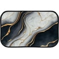 thumbnail image 1 of GZHJMY Bathroom Rugs Mats Non-Slip, Soft Microfiber Absorbent Bath Mats for Shower Bathtubs, Luxury Black Gold Fluid Art Indoor Entrance Door Mats Bedroom Laundry 31”x20” Carpet Runner, 1 of 7