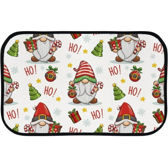 GZHJMY Bathroom Rugs Mats Non-Slip, Soft Microfiber Absorbent Bath Mats for Shower Bathtubs, Santa Claus Xmas Gnome Indoor Entrance Door Mats Bedroom Laundry 31”x20” Carpet Runner