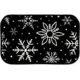 thumbnail image 1 of GZHJMY Bathroom Rugs Mats Non-Slip, Soft Microfiber Absorbent Bath Mats for Shower Bathtubs, Snowflakes Snow Black White Indoor Entrance Door Mats Bedroom Laundry 24”x16” Carpet Runner, 1 of 7