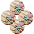 thumbnail image 1 of GZHJMY Beach Seashell Round Placemats Set of 4, Non-Slip Heat Resistant Washable Table Mats for Kitchen, Dining Room, Party Decor, 1 of 6