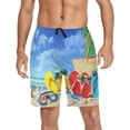 thumbnail image 1 of GZHJMY Beach Slippers Pajama Pants Short for Men, Lounge Pants Lightweight Men Pajama Bottoms with Drawstring Pockets, Christmas New Year Birthday Gifts, Small, 1 of 7