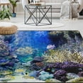 thumbnail image 1 of GZHJMY Beach Theme Area Rug 4'x6', Caribbean Reef Fish Ocean Animal Polyester Area Rug Mat for Living Dining Dorm Room Bedroom Home Decorative, 1 of 6