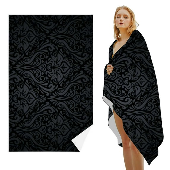 GZHJMY Beach Towel for Women Girls, Abstract Style Patterns Bath Towel, Oversized Lightweight Sport Towel, 31x51 Inch
