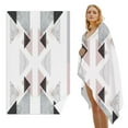 thumbnail image 1 of GZHJMY Beach Towel for Women Girls, Abstract Style Pink Gray Pattern Bath Towel, Oversized Lightweight Sport Towel, 31x63 Inch, 1 of 7