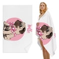 thumbnail image 1 of GZHJMY Beach Towel for Women Girls, Adorable Beige Puppy Bath Towel, Oversized Lightweight Sport Towel, 31x51 Inch, 1 of 7
