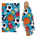 thumbnail image 1 of GZHJMY Beach Towel for Women Girls, Ball Games Basketball Football Bath Towel, Oversized Lightweight Sport Towel, 31x63 Inch, 1 of 7