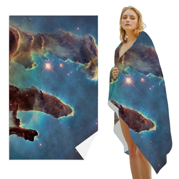 GZHJMY Beach Towel for Women Girls, Best Pillar Creation with Awesome Light Bath Towel, Oversized Lightweight Sport Towel, 31x51 Inch