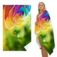 thumbnail image 1 of GZHJMY Beach Towel for Women Girls, Colorful Roses Bath Towel, Oversized Lightweight Sport Towel, 31x63 Inch, 1 of 7