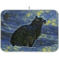 thumbnail image 1 of GZHJMY Beautiful Cat Art Painting Absorbent Dish Drying Mat, 16 x 18 Inches Microfiber Kitchen Countertop Table Protector Multi-Purpose Counter Rack Sink Drainer Pad, 1 of 6