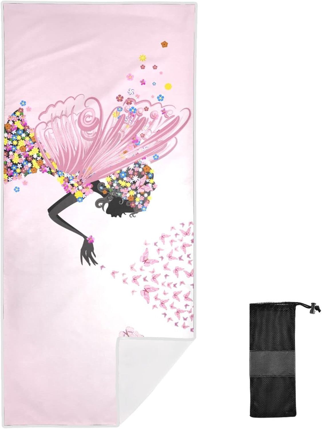 GZHJMY Beautiful Fairy Quick Dry Beach Towel with Travel Bag, Super