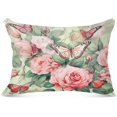 thumbnail image 1 of GZHJMY Beautiful Flowers and Butterflies Plush Pillow Case,Zippered Bed Pillow Pillowcases,Super Soft and Cozy Pillowcase Covers for Sleep - Standard Size 20x26in Home Decor, 1 of 7