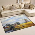 thumbnail image 1 of GZHJMY Beautiful Landscape Wheat Field Village Area Rug 4x6 Decorative Comfort Floor&nbsp;Carpet Nursery Rugs Non-Slip Rectangle Mat for Entryway Bedroom Decor Carpet Runner, 1 of 7
