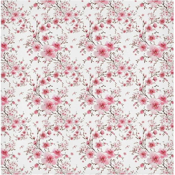 GZHJMY Beautiful Spring Pink Cherry Blossoms Cloth Napkins, Set of 1 20 x 20 Inch Soft & Comfortable Polyester Dinner Napkins for Family, Restaurant, Parties, Holiday