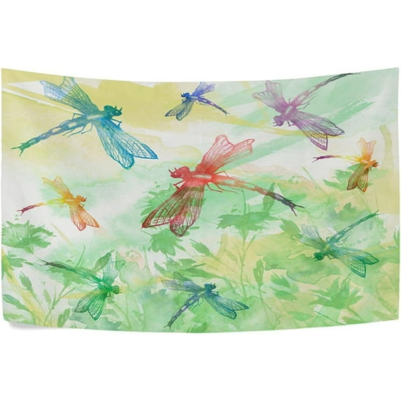 GZHJMY Beautiful Watercolor Dragonfly Tapestry Aesthetic Tapestries for Bedroom Multi Color 60" x 40" Inches Gift Decor