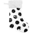 thumbnail image 1 of GZHJMY Black Watercolor Dots Christmas Stockings, Personalized Large Christmas Stocking, Cute Snowflake Stockings 18" for Xmas Decorations and Holiday Family Party Decor Xmas Gifts, 1 of 7