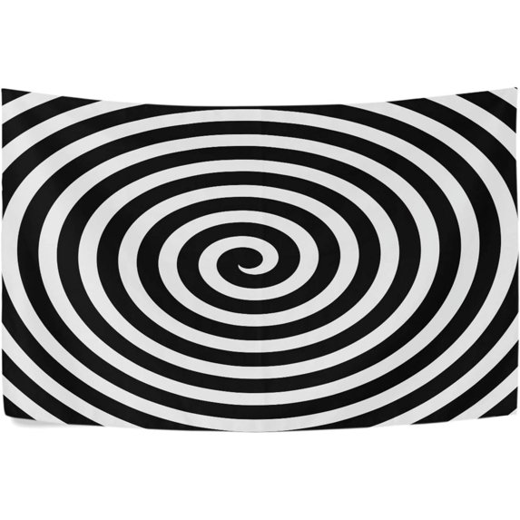 GZHJMY Black & White Swirl Lollipop Tapestry Wall Hanging Tapestries Happy Colorful Hippie Psychedelic Art Polyester Carpet Wall Decorative for Living Room Bedroom 80x60inch Gift Decor