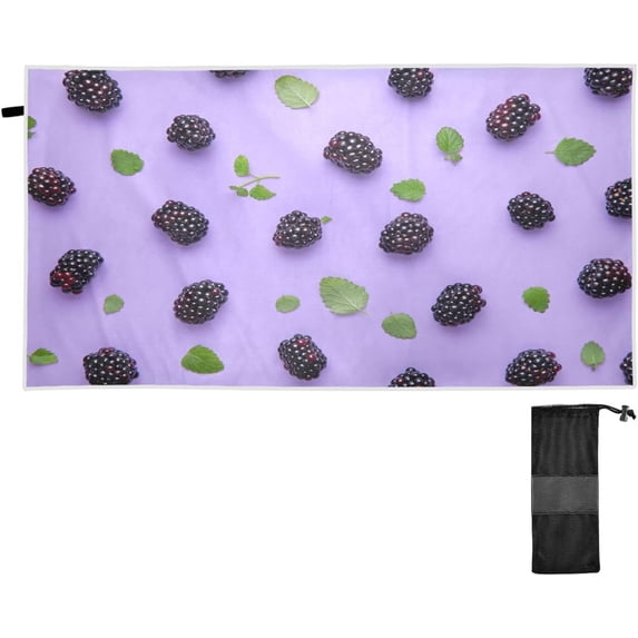 GZHJMY BlackBerry Beach Towel - Lightweight Compact Oversized Travel Towels - Super Absorbent Quick Dry Towel for Swimming Camping Holiday(416)