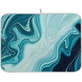 thumbnail image 1 of GZHJMY Blue Abstract Marble Dish Drying Mat for Kitchen Counter,Super Quick Absorbent Composite Sponge Dish Drying Pad,Heat Resistant Non-Slip Rack Tableware Mat (18x24Inch)for Dishes Coffee Machine, 1 of 7