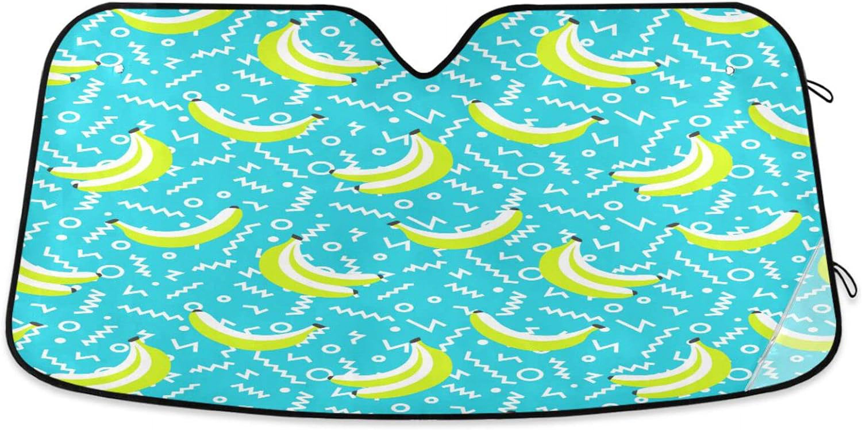 GZHJMY Blue Banana Car Windshield Sunshade Front Auto Sun Shield Shade