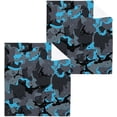 thumbnail image 1 of GZHJMY Blue Black Camouflage Wash Cloth Set of 2, 12 x 12 Inch Cotton Baby Washcloths Absorbent and Super Soft Feel Fingertip Towel Face Towels for Bathroom, Gym, Spa, 1 of 7