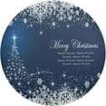 thumbnail image 1 of GZHJMY Blue Christmas Snowflake Round Placemats Set of 4, Non-Slip PVC Table Mats Washable Heat Resistant Place Mats for Kitchen Dining Table Christmas Home Decor, 15.4 Inch Table Mat, 1 of 7