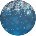 thumbnail image 1 of GZHJMY Blue Christmas Snowflake Round Placemats Set of 1, Non-Slip Washable Table Mats for Kitchen Dining Party Home Decor,15.4 Inch, 1 of 7