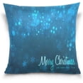thumbnail image 1 of GZHJMY Blue Christmas Snowflake Throw Pillow Cover 18 x 18 Inch, Soft Square Cushion Case for Home Couch Sofa Bedroom Car Farmhouse Decor Home Decor, 1 of 7