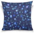 thumbnail image 1 of GZHJMY Blue Christmas Snowflake Throw Pillow Cover 18 x 18 Inch, Soft Square Cushion Case for Home Couch Sofa Bedroom Car Farmhouse Decor Home Decor, 1 of 7