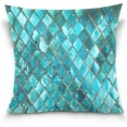 thumbnail image 1 of GZHJMY Blue Glass Mosaic Pillow Cover 16 x 16 Inch, Soft Decorative Cushion Case Square Throw Pillow Cover for Sofa Living Room Couch Home Decor, 1 of 7