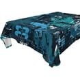 thumbnail image 1 of GZHJMY Blue Graffiti Square Tablecloth, Waterproof Stain Wrinkle Resistant Washable Polyester Table Cover for Picnic Dinner Holiday Kitchen Party Decor, 60 x 60 in Home Decor, 1 of 7