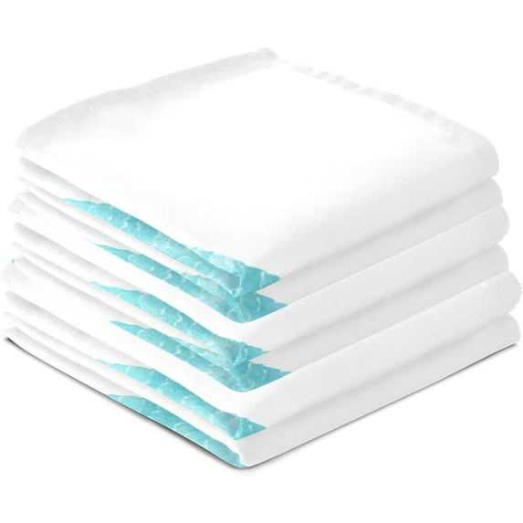 GZHJMY Blue Watercolor Mermaid Tail Kitchen Towels Set of 6 Dishcloths Hand Towels Tea Towels Ultra Absorbent for Cleaning Washing Drying Dishes Tableware 28'' x 18''