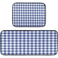 thumbnail image 1 of GZHJMY Blue and White Checkered Kitchen Mat - Cushioned Anti Fatigue Kitchen Rug Set of 2, Non Slip Waterproof Kitchen Mats for Kitchen, Laundry, Sink, Office 19.7"×27.6"+19.7"×47.2" Carpet Runner, 1 of 7