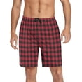 thumbnail image 1 of GZHJMY Buffalo Plaid Pajama Pants Short for Men, Lounge Pants Lightweight Men Pajama Bottoms with Drawstring Pockets, Christmas New Year Birthday Gifts, Small, 1 of 7