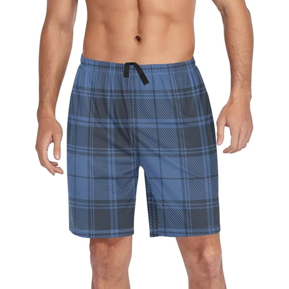 GZHJMY Buffalo Plaid Pajama Pants Short for Men, Lounge Pants Lightweight Men Pajama Bottoms with Drawstring Pockets, Christmas New Year Birthday Gifts, X-Large