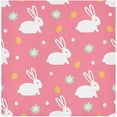 thumbnail image 1 of GZHJMY Bunny Flower Cloth Dinner Napkins Everyday Use 20" × 20" Home Decor 4 Pack, 1 of 6