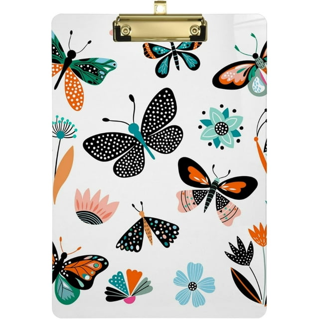 GZHJMY Butterfly Clipboard A4 Size Standard Size Clipboards Decorative