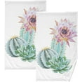 thumbnail image 1 of GZHJMY Cactus Flower Succulents Cacti Hand Towels for Bathroom 1OO% Washcloth 2 pcs Face Towel 16 x 28 inch, Absorbent Soft & Skin-Friendly, 1 of 6