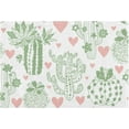 thumbnail image 1 of GZHJMY Cactus Pink Love Heart Bath Mat for Bathroom Rugs Rectangle Carpet for Shower, Fluffy Absorbent & Machine Washable, 16x24 Inch Carpet Runner, 1 of 5
