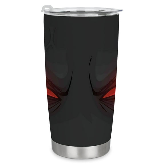 GZHJMY Car Cup Travel Mug, Evil Red Eye 304 Stainless Steel Coffee Cup, Insulated Heated Thermos Mug with Lid, 6.5×3.6×2.8 Inch