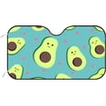 thumbnail image 1 of GZHJMY Car Front Windshield Sunshade UV Heat Protection, Foldable Auto Windshield Sun Visor for SUV Sedan Cute Avocado Pattern, Car Sunscreen Blocks UV Rays Heat 51x27.5inch Keep Vehicle Cool, 1 of 5