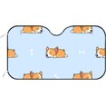 thumbnail image 1 of GZHJMY Car Front Windshield Sunshade UV Heat Protection, Foldable Auto Windshield Sun Visor for SUV Sedan Cute Corgi Sleeping, Car Sunscreen Blocks UV Rays Heat 51x27.5inch Keep Vehicle Cool, 1 of 5