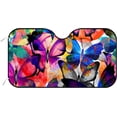 thumbnail image 1 of GZHJMY Car Front Windshield Sunshade UV Heat Protection, Foldable Auto Windshield Sun Visor for SUV Sedan Multicolored Butterflies, Car Sunscreen Blocks UV Rays Heat 51x27.5inch Keep Vehicle Cool, 1 of 5