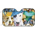 thumbnail image 1 of GZHJMY Car Front Windshield Sunshade UV Heat Protection, Foldable Auto Windshield Sun Visor for SUV Sedan Seamless Watercolor Dog, Car Sunscreen Blocks UV Rays Heat 51x27.5inch Keep Vehicle Cool, 1 of 5