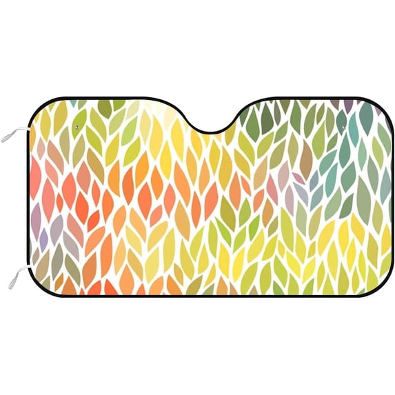 GZHJMY Car Front Windshield Sunshade UV Heat Protection, Foldable Auto Windshield Sun Visor for Sedan SUV Abstract Colorful Pattern, Car Sunscreen51x27.5inch Keep Vehicle Cool
