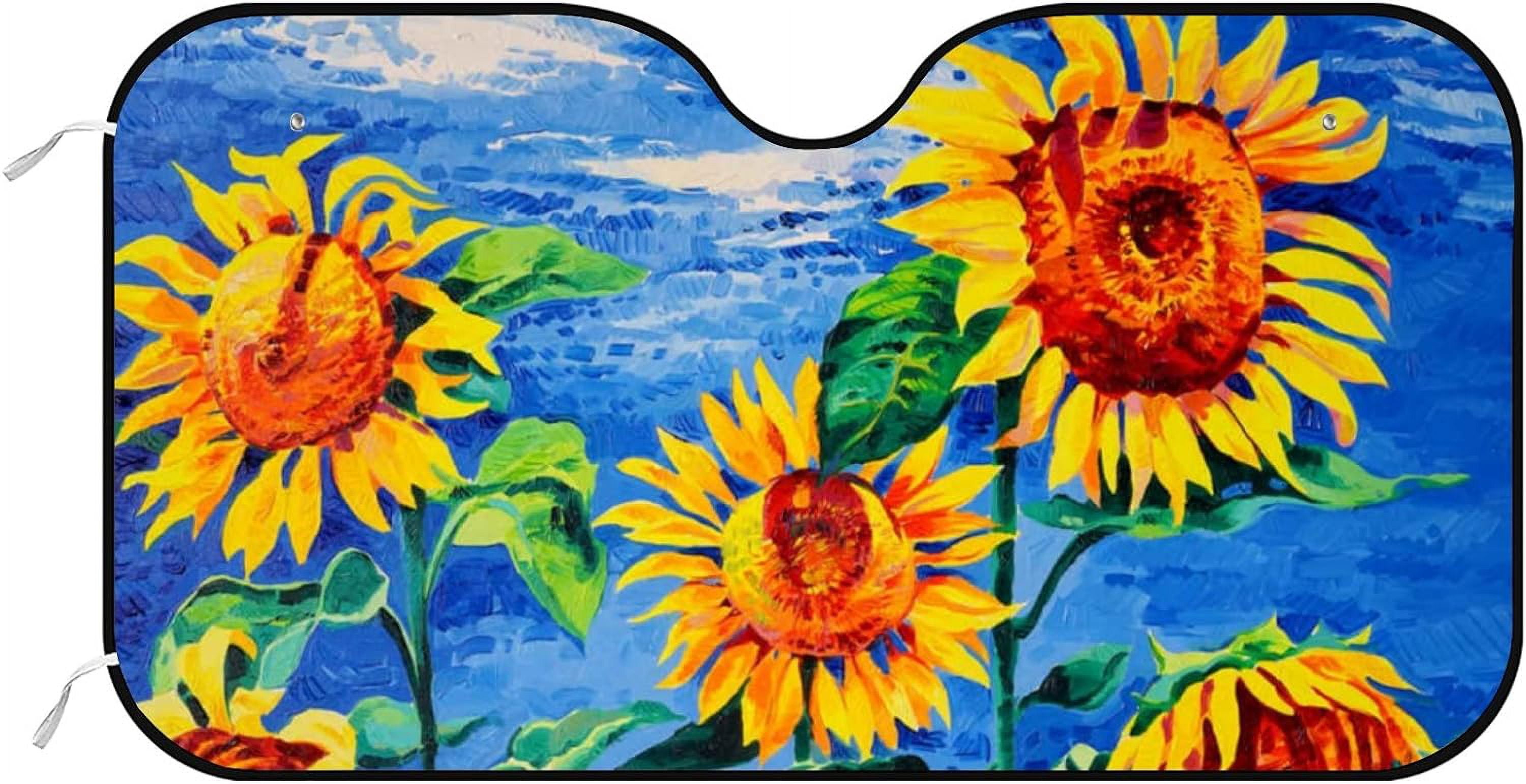 GZHJMY Car Front Windshield Sunshade UV Heat Protection, Foldable Auto