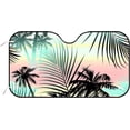 thumbnail image 1 of GZHJMY Car Front Windshield Sunshade UV Heat Protection, Foldable Auto Windshield Sun Visor for Sedan SUV Tropical Palm Tree, Car Sunscreen Blocks UV Rays Heat 51x27.5inch Keep Vehicle Cool, 1 of 6